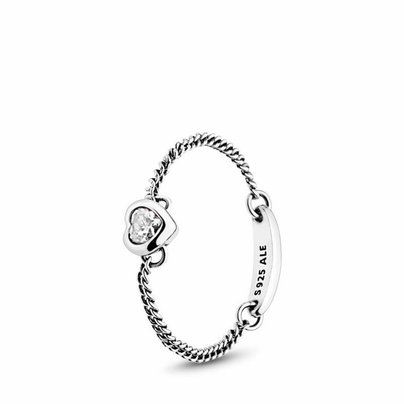 Pandora Spirited Heart Stackable Ring Silver Egypt OS9543108